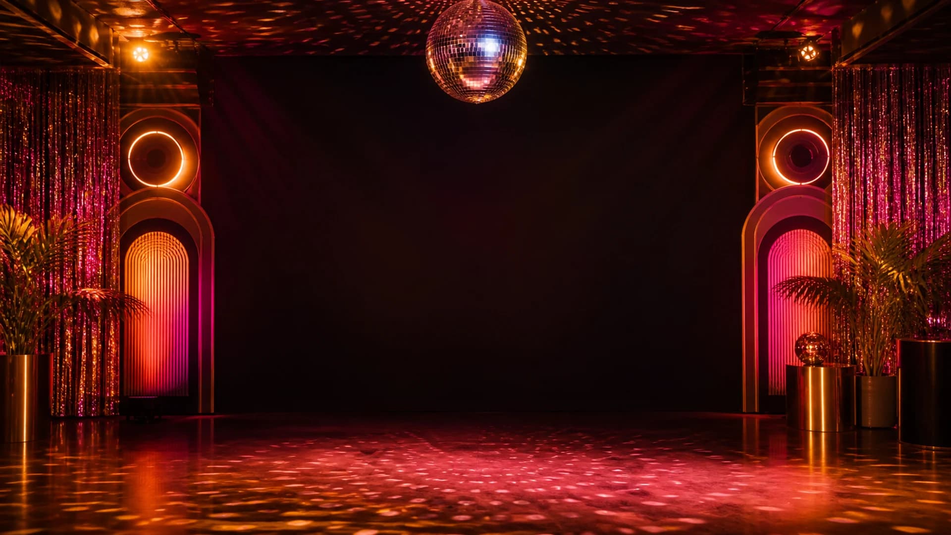 Eksempel på 70'er disco som AI-baggrund til TV