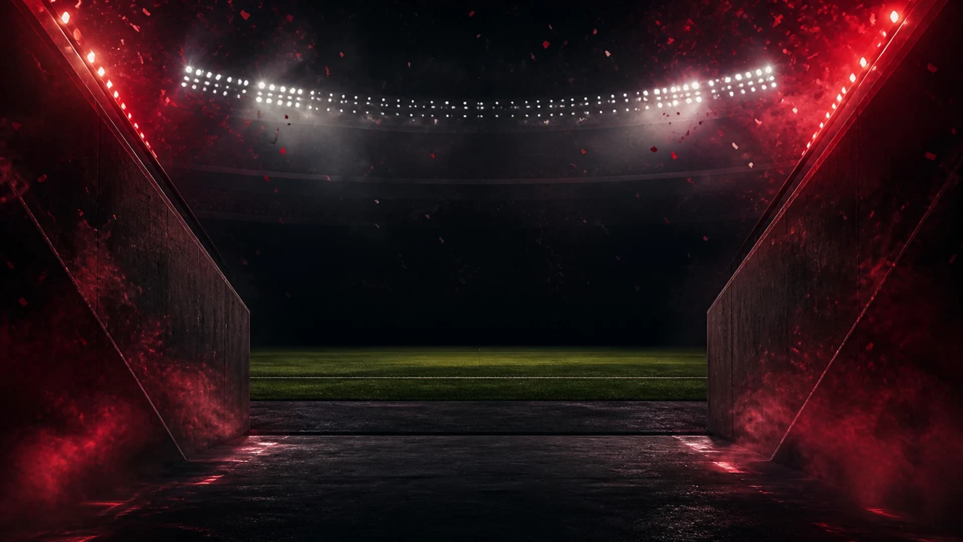 Eksempel på fodboldstadion som AI-baggrund til TV