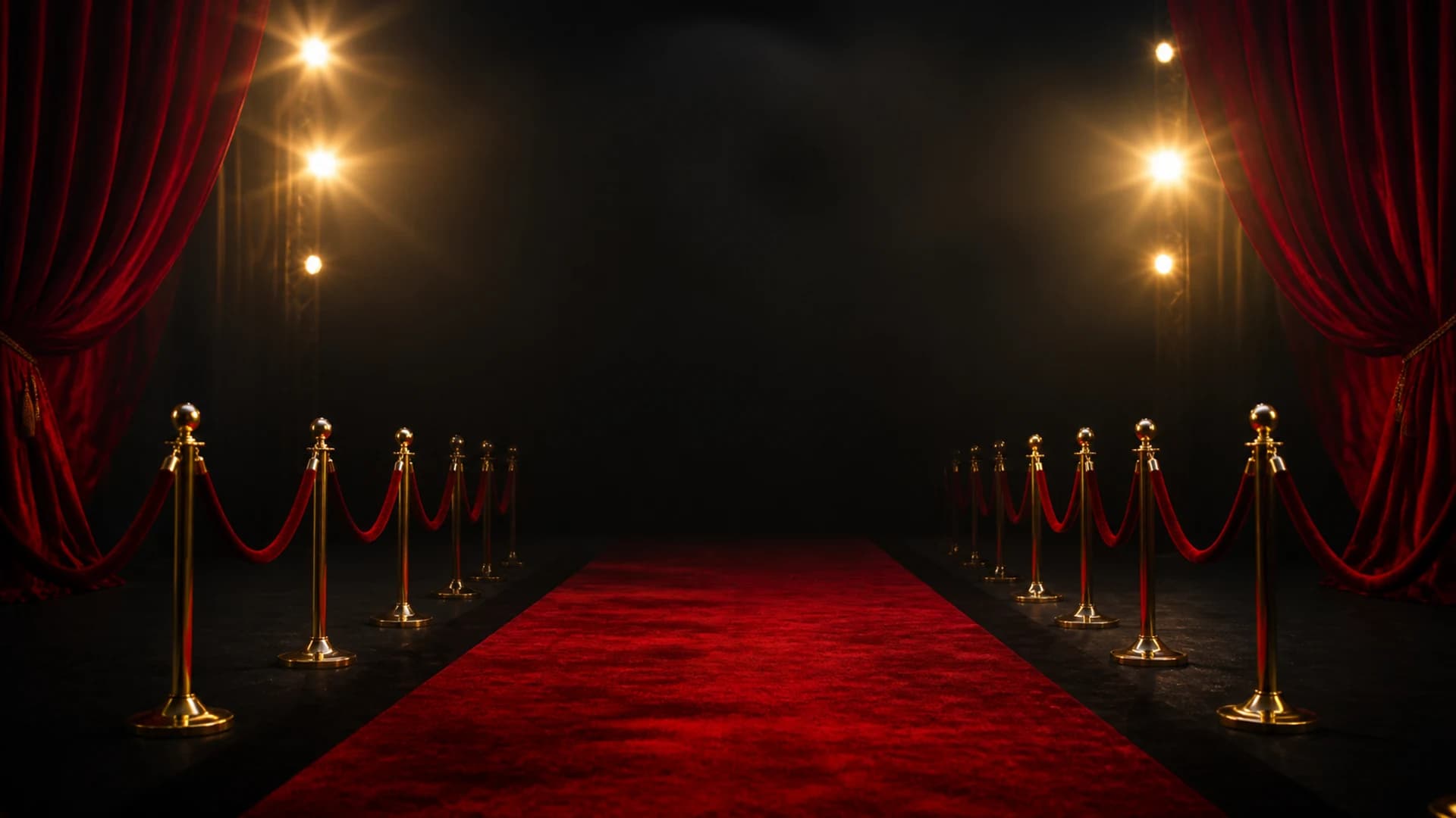 Eksempel på red carpet som AI-baggrund til TV